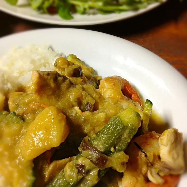 Seafood coconuts curry|pu'uさん