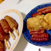 Snapdishの料理写真:卵焼きとウインナーとつくね。|TOMOさん