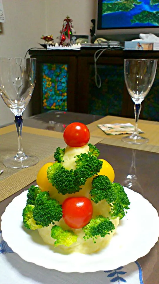 christmas-tree-like potato salad|sachiさん