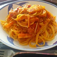 Snapdishの料理写真:tomato pasta ♡|sachiさん