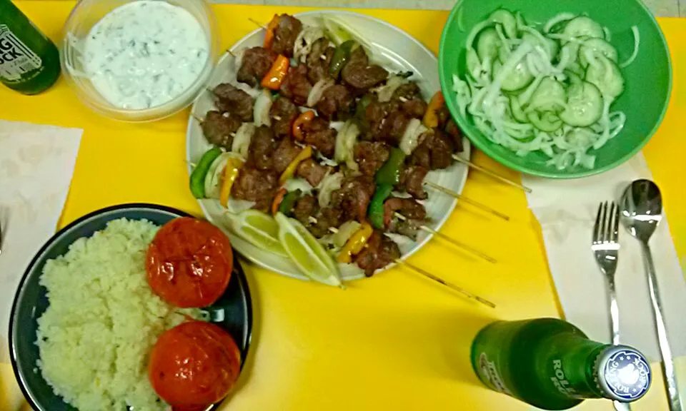 beef kebab with yogurt sauce and safron rice|jonathan choiさん