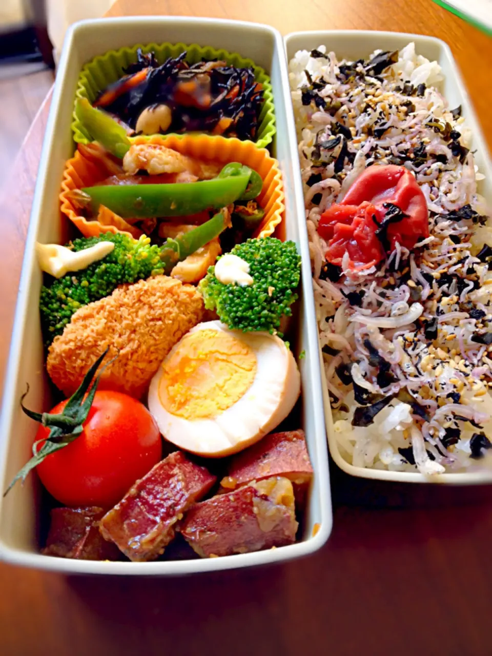 寝坊した朝の、詰めるだけ弁当☆|izumiさん