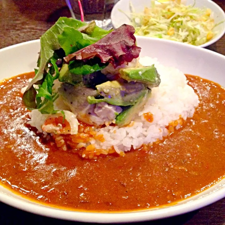 自家製！！ジーマミー豆腐とアボガドのサラダカレー。2013#300(640)|大阪カレー部長さん