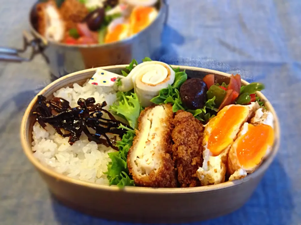 11月14日 チキンカツと半月卵焼きのお弁当|かとっちみゆさん