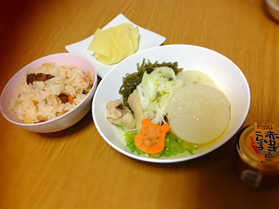 タコ飯、大根と鶏肉のお鍋|まりこさん