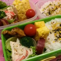 Snapdishの料理写真:娘二人のお弁当☆|Yoko Shibutaniさん