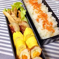 Snapdishの料理写真:旦那さん弁当☆ベーコン入り大根餅|マイ☆さん