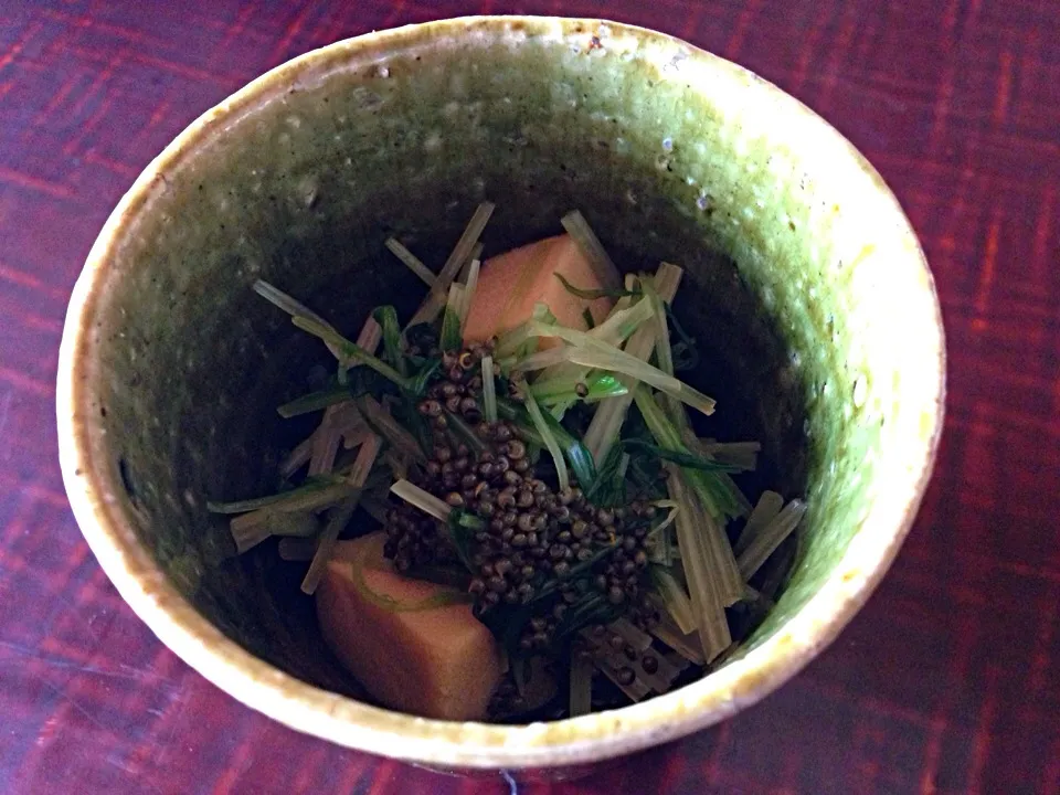 水菜とトンブリと高野豆腐|ハギーさん