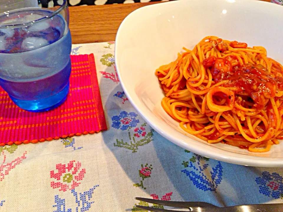 海老とイカのトマトソースパスタ|piton810さん