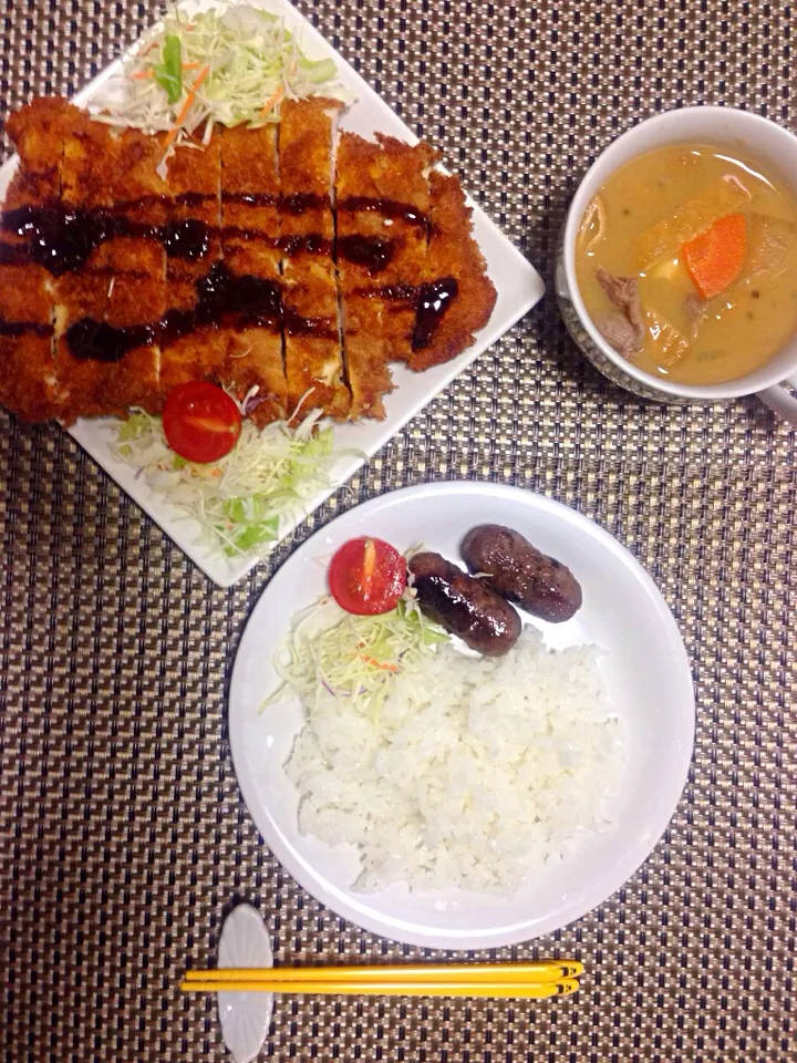 Chicken Katsu, Tonjiru, and Longganisa❤️|Einjheru Igamiさん
