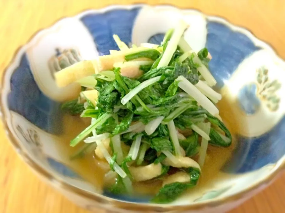 水菜とあげ の炊いたん|ちぇりさん