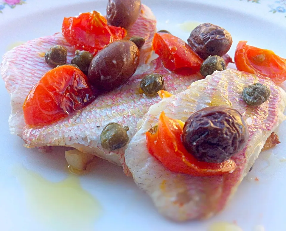 Dentice fish#tomato#olive taggiasche|ikkiaさん