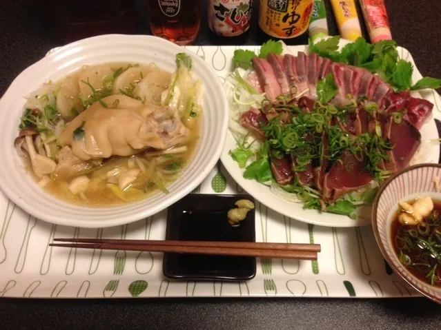 豚足とかぶらの炊合せ、鰤のお刺身、鰹のたたき！ ৎ꒰ ¯ิ̑﹃ ¯ิ̑๑꒱ુ ୭  ✨|サソリさん