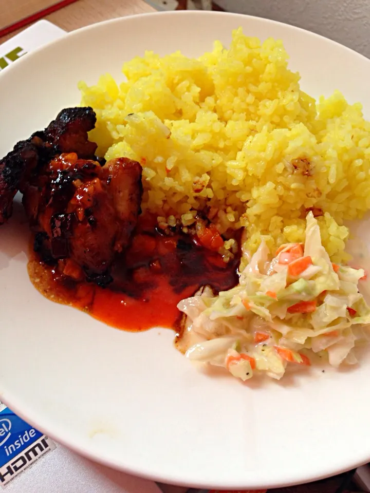 Chicken rice with coleslaw|hidayuさん