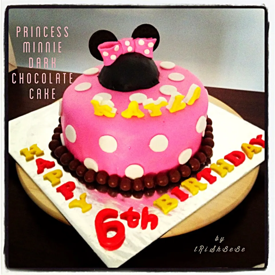 Snapdishの料理写真:Minnie Fondant Cake specially for my lil Princess|trishbebeさん