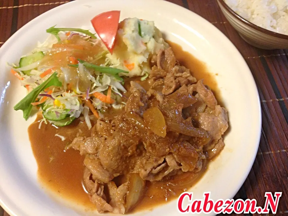 今日の賄い  The 肉 竹鈴特製豚の生姜焼き|Cabezon.Nakamuraさん