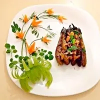 Roast (aubergine) Eggplant  dried shrimp and scallion|Lynh Lynhさん