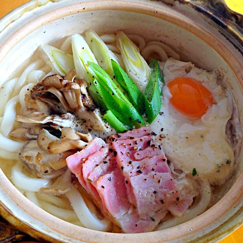 洋風鍋焼きうどん|カウンター嬢さん