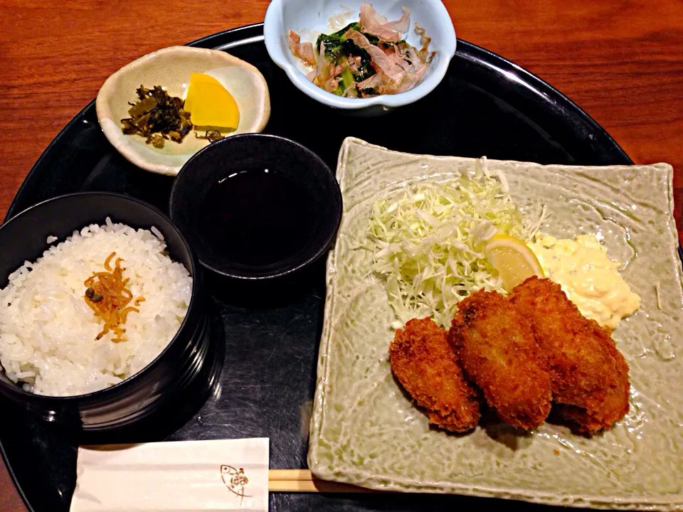 カキフライ定食☆|ほなさん