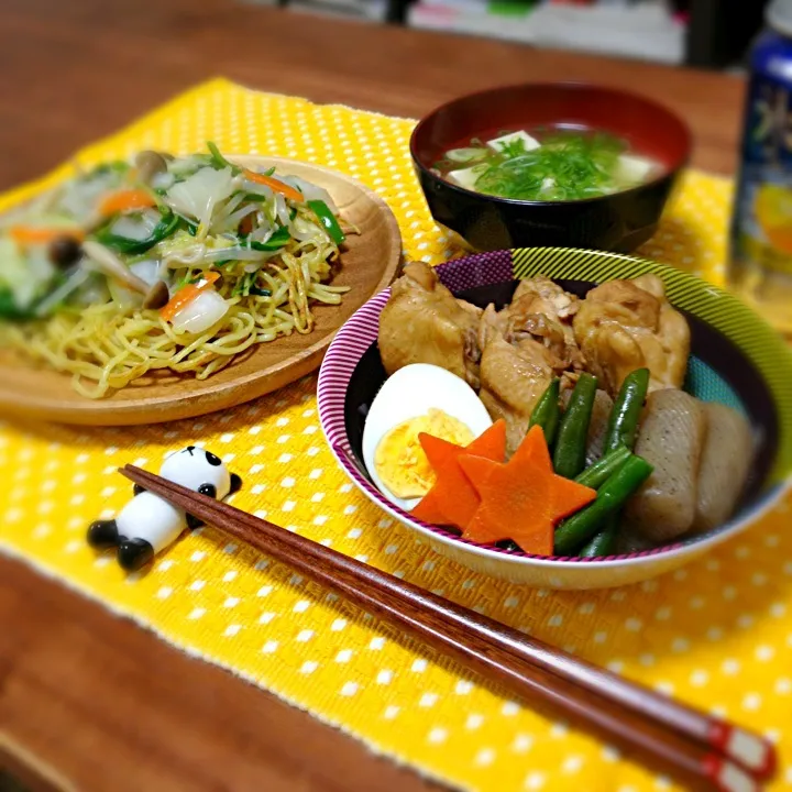 あんかけ焼きそば手羽元ポン酢煮|ねね子さん