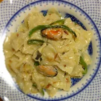 Pasta with mussels in a cream sauce|Talia Shuteさん