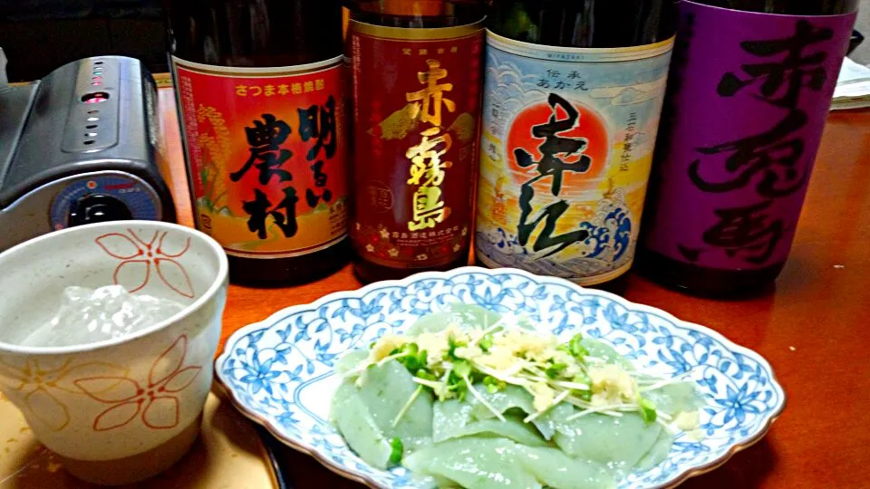 Snapdishの料理写真:焼酎飲みくらべ　どれ飲もうかな(^^)？？|ｋｚｓｙｋさん