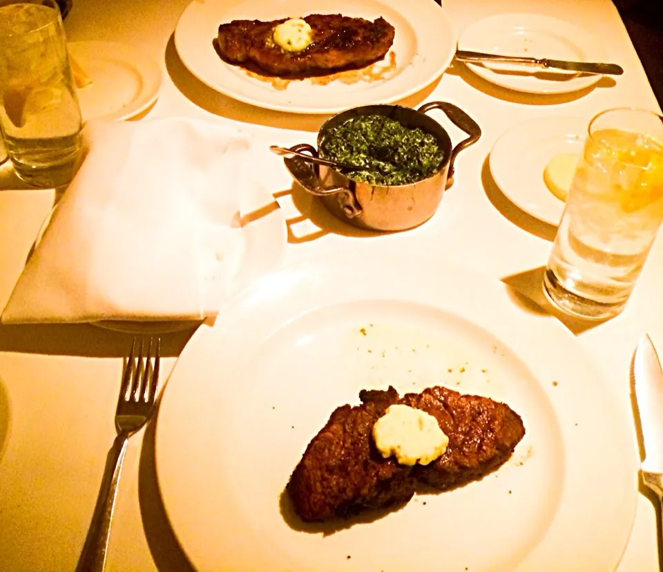 Ribeye and Filet Mignon with Creamed Spinach from Delmonico's|sooprcoolchicaさん