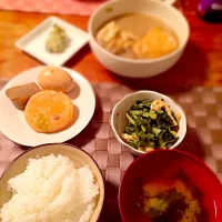 Snapdishの料理写真:おでん＆菜っ葉の煮浸し|keworiさん