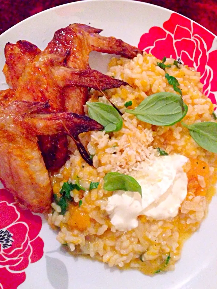 Pumpkin Risotto with BBQ Wings|Patricia Chestersさん