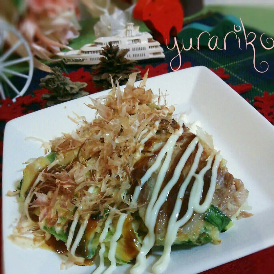 野菜嫌いな娘に、野菜たっぷりお好み焼き☆笑。|*ゆらりこ*さん