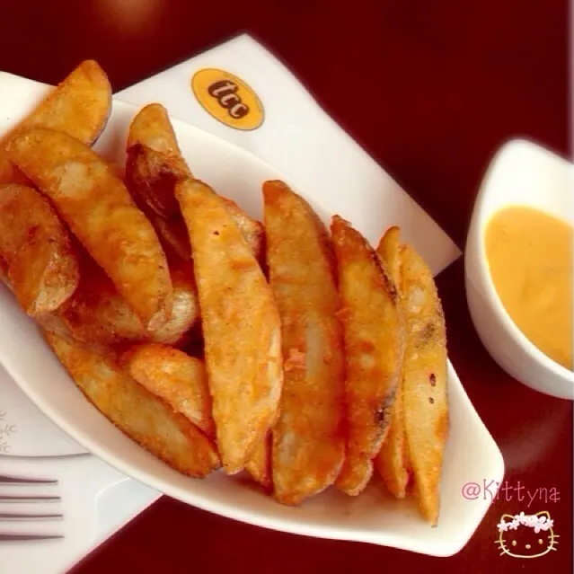 Potato Wedges w Melted Cheese Dio🎀(人´∀｀*)|🎀Kittyna🌸さん