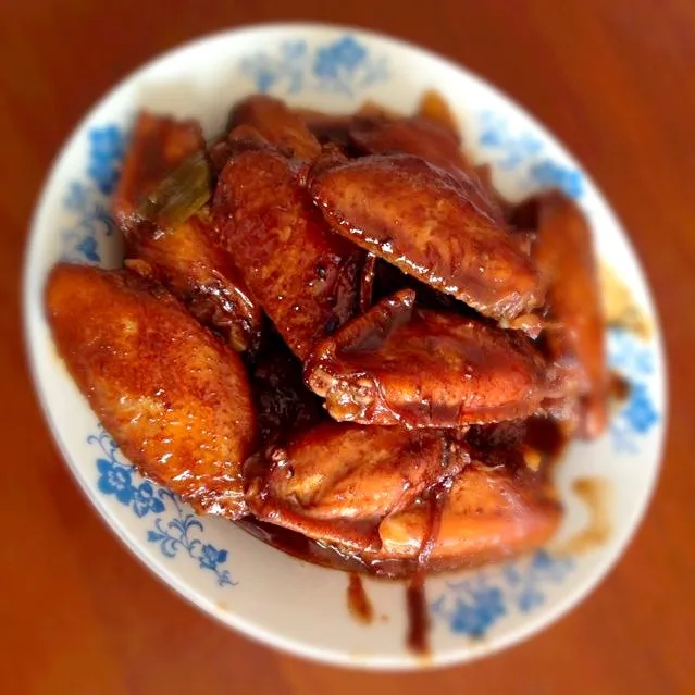 Snapdishの料理写真:红焗鸡翅 chicken wings|Supernovaさん