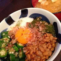 鯵のトロねば丼