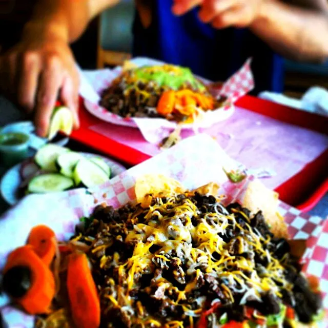 Snapdishの料理写真:Super Nachos De Carne Asada|Maribelさん