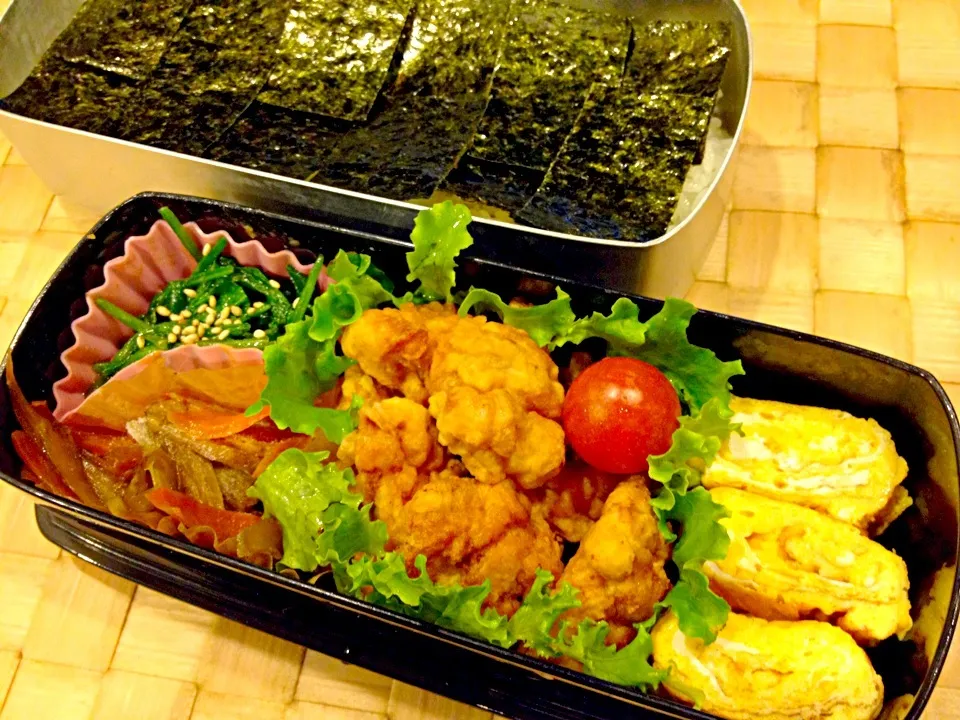 Snapdishの料理写真:唐揚げ弁当|masakoさん