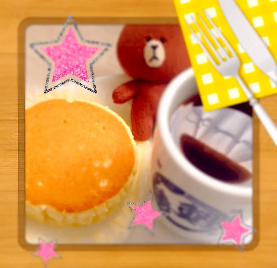 バニラ茶とチーズ蒸しケーキCheese Mushi Cake and Vanilla Tea|Kardina Sariさん