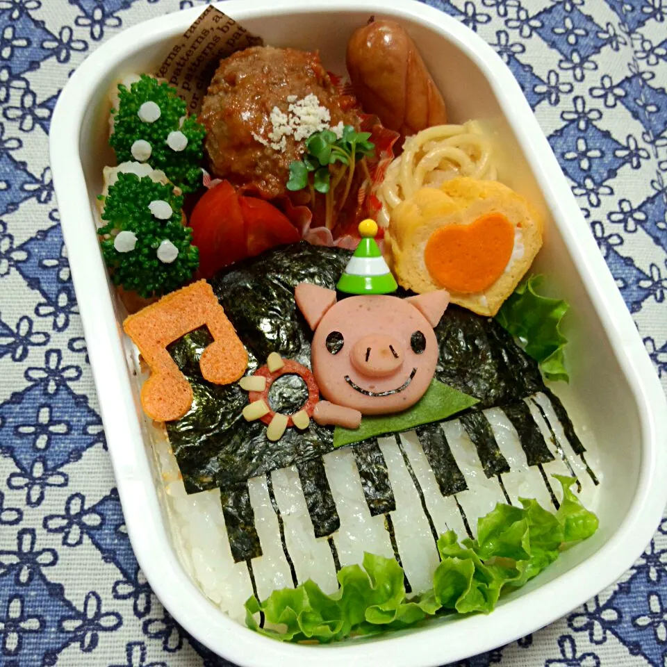 Snapdishの料理写真:音楽お弁当♪|Junkoさん