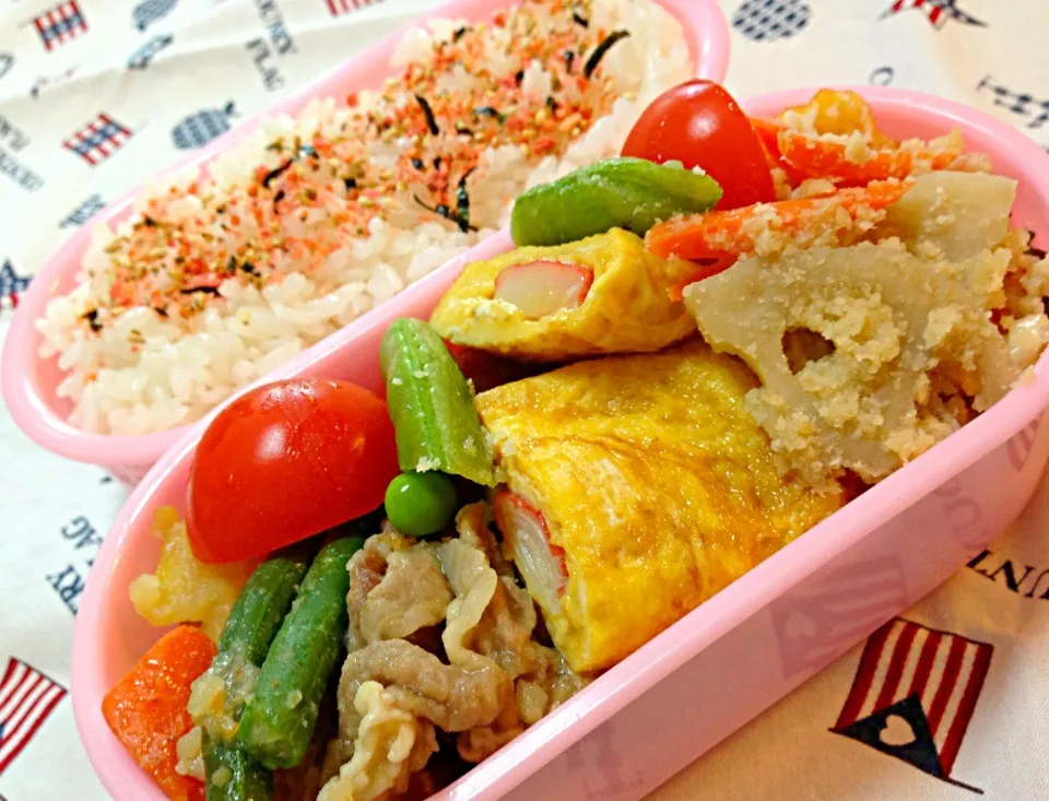 Snapdishの料理写真:肉じゃが弁当|yukoさん