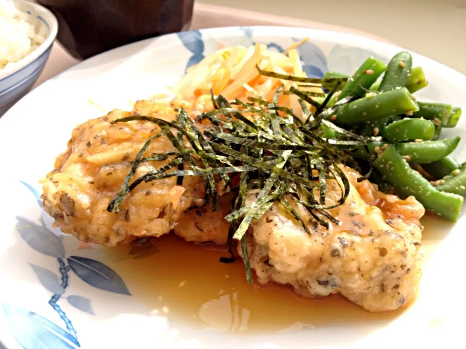 今日の社食はしそ香る鶏天 440円。|ルーア・ブランカさん