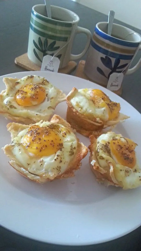 Ham&Egg in bread cups.|Azrinohさん