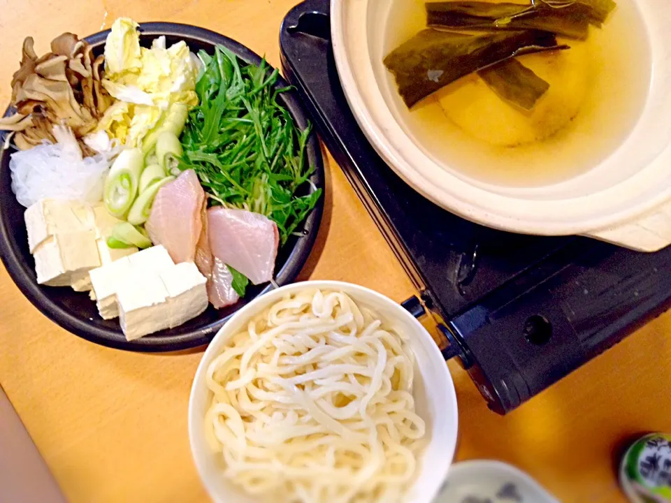 釣魚料理 本カワハギのうどんすき|シンリーさん