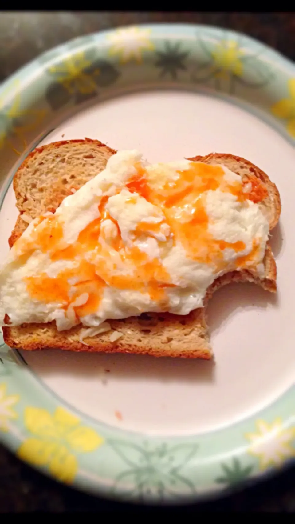 spicy egg whites over toast|ljさん