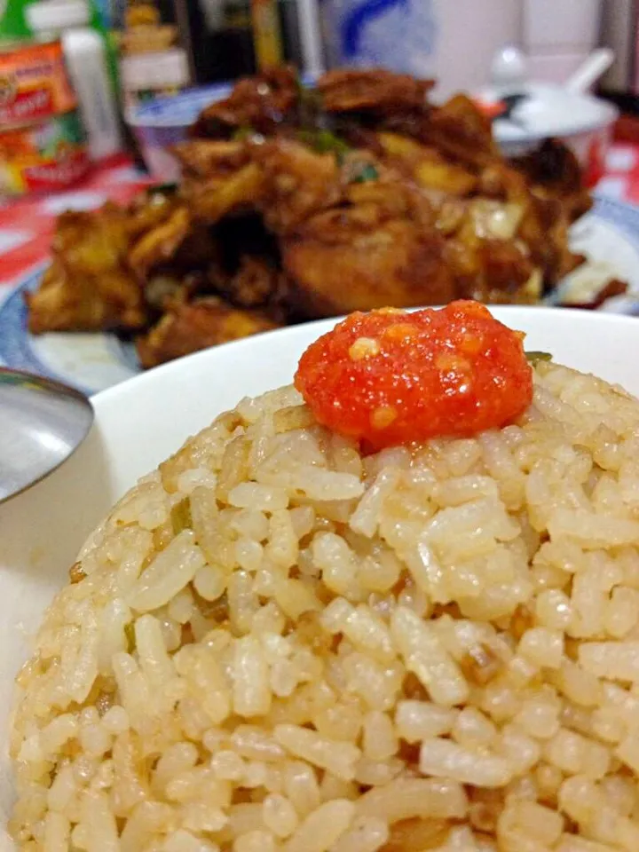 Chicken rice with chili padi|まるまるさん