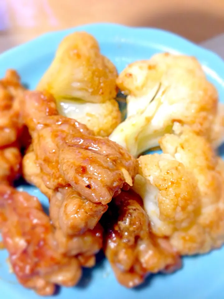 鶏肉とカリフラワーのコンソメ炒め|水蓮さん