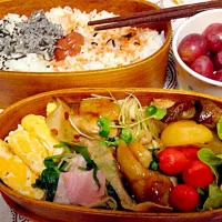 Snapdishの料理写真:高校生息子弁当  バタバタで適当に詰めました！|さとみさん