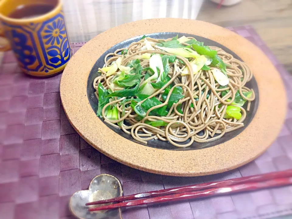 下仁田ネギの出し焼き蕎麦|彩さん