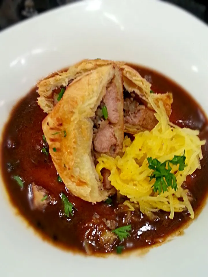 Snapdishの料理写真:Mini Beef Wellington and Port and Broth Reduction.|Dustin Stairさん