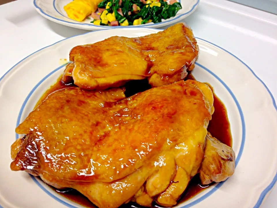 フライパンで 照り焼きチキン|チビミミさん