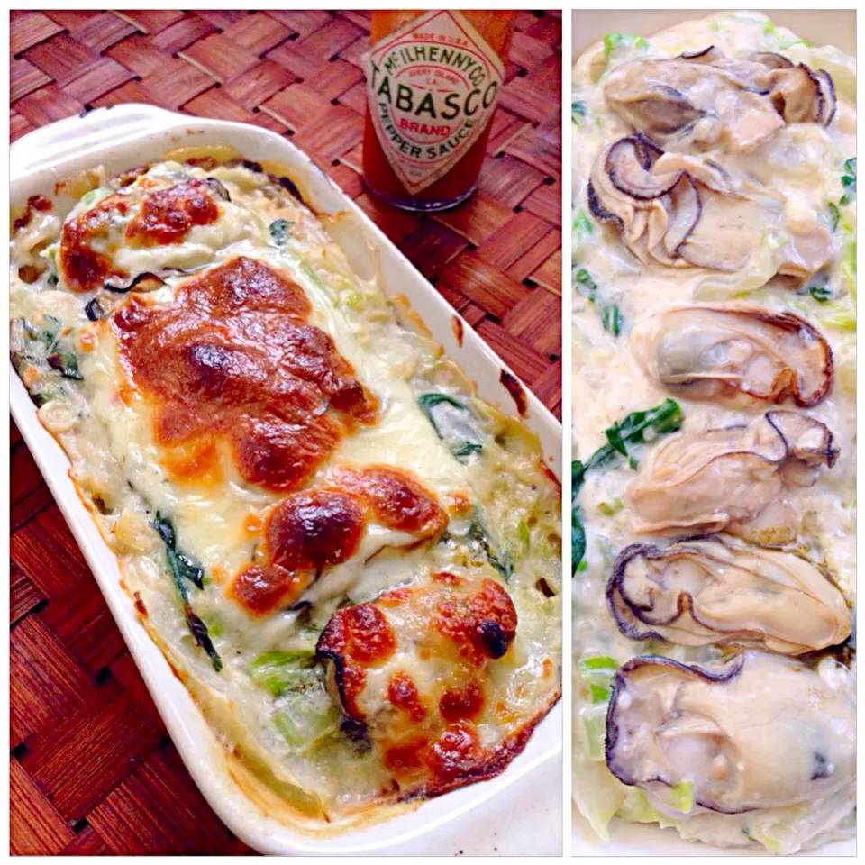 Snapdishの料理写真:Oyster gratin🐚牡蠣ｸﾞﾗﾀﾝ♨|🌈Ami🍻さん