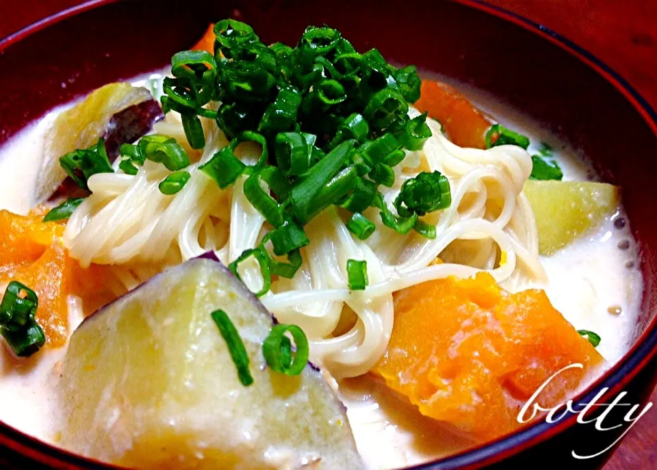 ズボラな♡豆乳味噌にゅ〜麺♡|ゆか♡さん